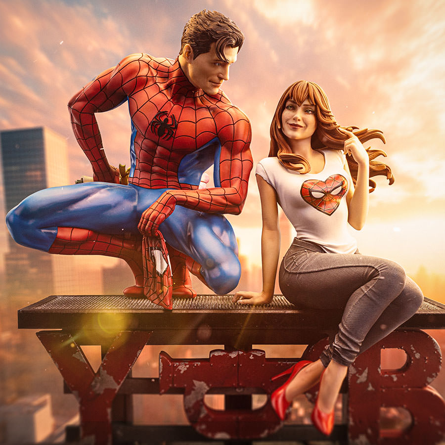 Spider-Man and MJ by Iron Studios
